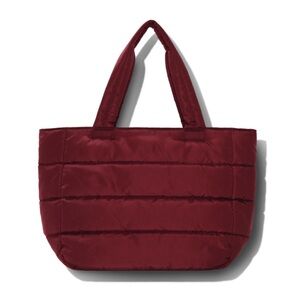 Splits59 Gym Tote Puffy Burgundy Bag with laptop sleeve NWT